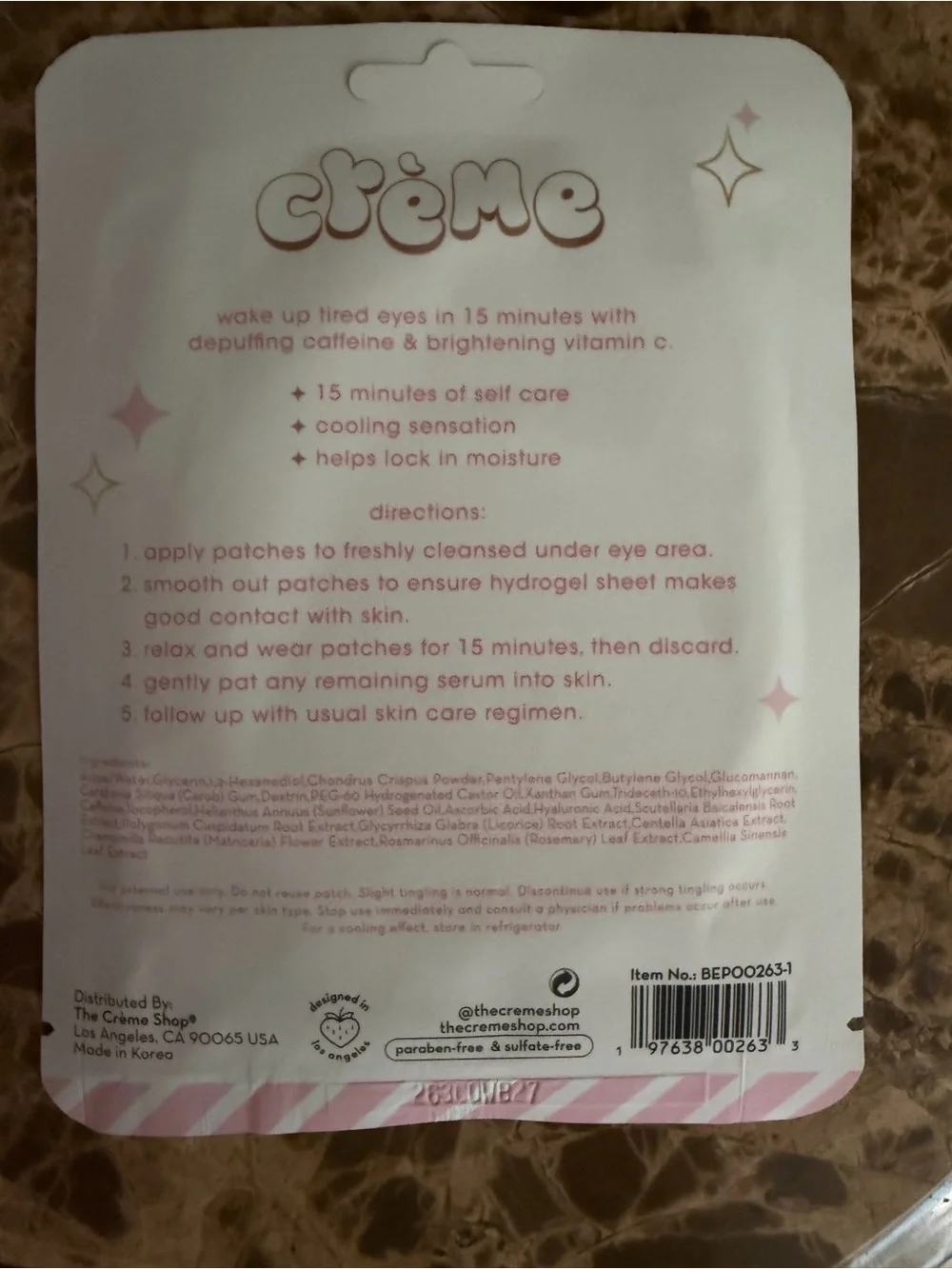 Beary Bright! Depuffing Hydrogel Under Eye Patches - CRÈME
